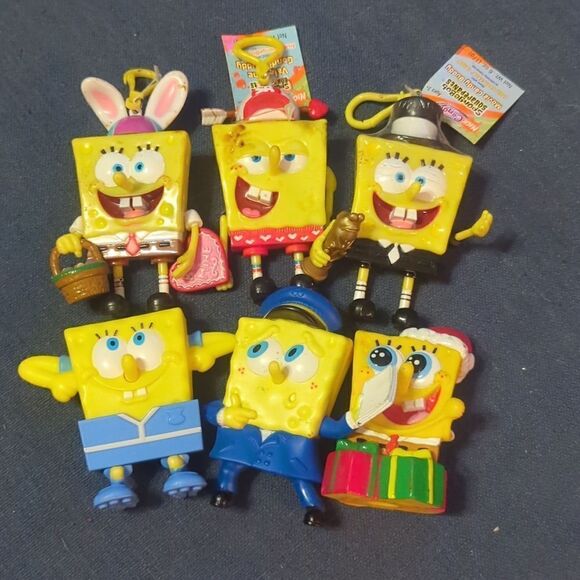 SpongeBob SquarePants 5 Dispenser Buddies & 1 Ornament  decor Nickelodeon - Picture 1 of 7